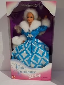 Vintage Barbie Collectors Doll 1996 Winter Renaissance New